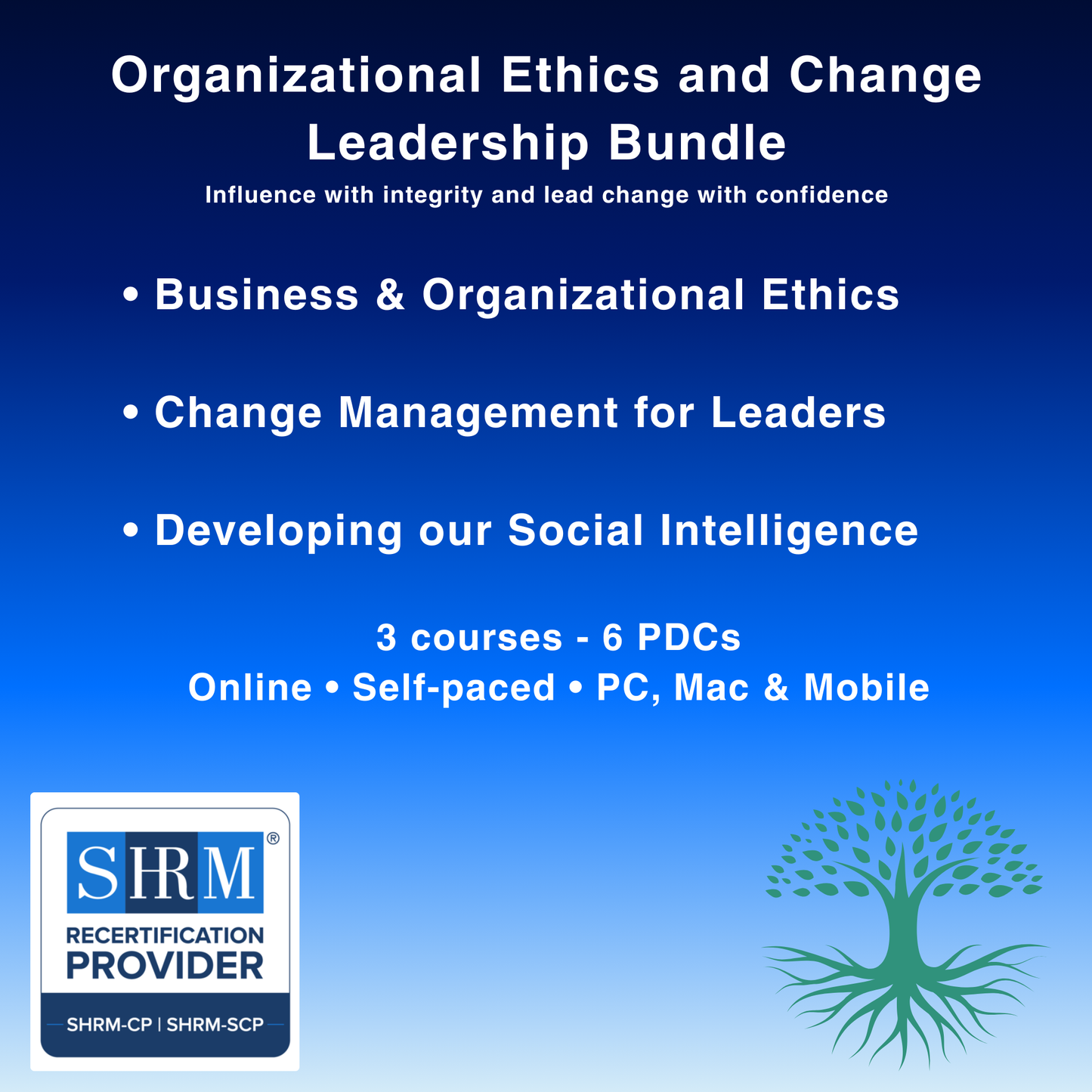 Organizational Ethics and Change Leadership Bundle (3 Courses|6 PDCs)